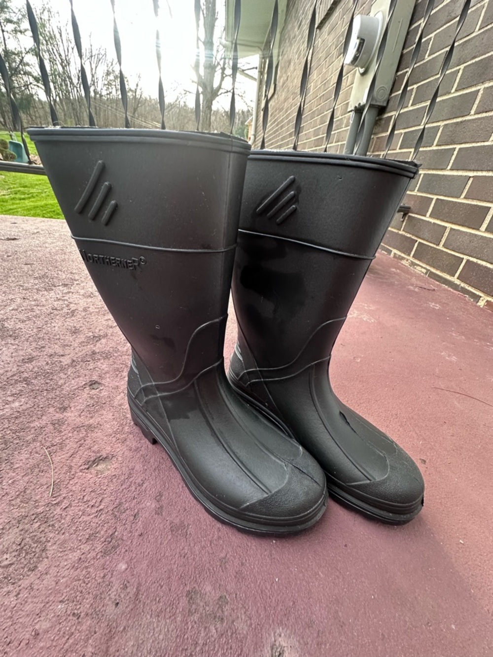Kids Black Waterproof Boots -